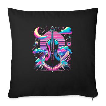 Violin Violinist Fiddle Violinists - Sofa pillowcase 17,3'' x 17,3'' (45 x 45 cm) - black - Front