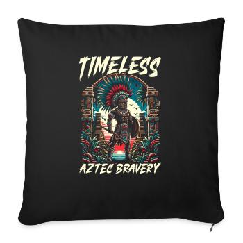Aztec Warrior Native Mexican Aztec Civilization - Sofa pillowcase 17,3'' x 17,3'' (45 x 45 cm) - black - Front