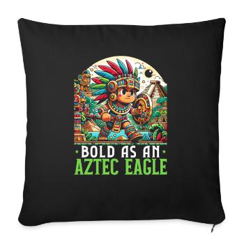 Aztec Warrior Native Mexican Aztec Civilization - Sofa pillowcase 17,3'' x 17,3'' (45 x 45 cm) - black - Front