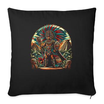 Aztec Warrior Native Mexican Aztec Civilization - Sofa pillowcase 17,3'' x 17,3'' (45 x 45 cm) - black - Front