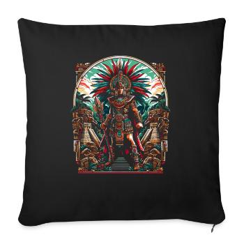 Aztec Warrior Native Mexican Aztec Civilization - Sofa pillowcase 17,3'' x 17,3'' (45 x 45 cm) - black - Front
