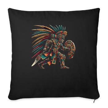 Aztec Warrior Native Mexican Aztec Civilization - Sofa pillowcase 17,3'' x 17,3'' (45 x 45 cm) - black - Front