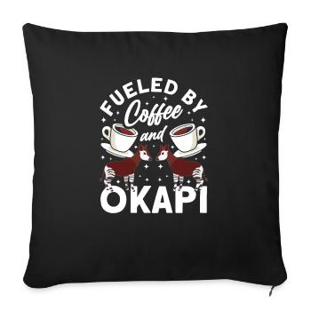 Lustiger Tierpfleger Okapi-liebhaber - Sofakissenbezug 45 x 45 cm - Schwarz - Vorne