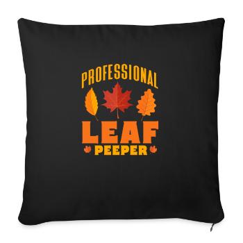 Professional Leaf Peeper Autumn Fall Leaves - Sofakissenbezug 45 x 45 cm - Schwarz - Vorne