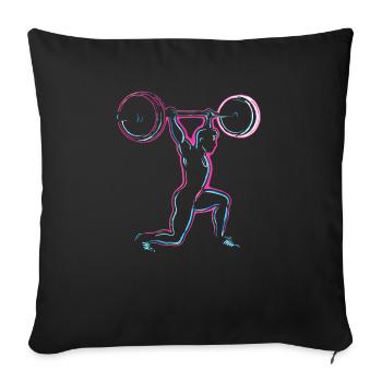 Weightlifter Weights Weightlifting Gym - Sofa pillowcase 17,3'' x 17,3'' (45 x 45 cm) - black - Front