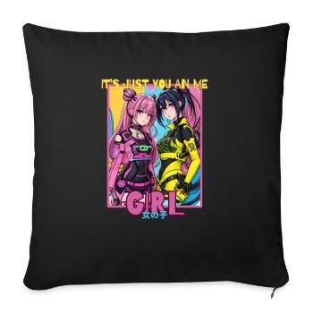 IT S JUST YOU AN ME - Sofa pillowcase 17,3'' x 17,3'' (45 x 45 cm) - black - Front