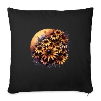 Black-eyed Susannen drawn - Sofa pillowcase 17,3'' x 17,3'' (45 x 45 cm) - black - Front