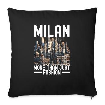 Mailand Italien Reisen Urlaub Italienisch Mailand Skyline - Sofakissenbezug 45 x 45 cm - Schwarz - Vorne