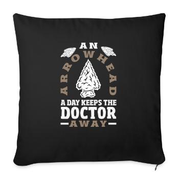 Arrowhead Hunter Bogenschießen Arrowhead - Sofakissenbezug 45 x 45 cm - Schwarz - Vorne