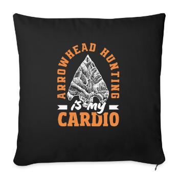 Arrowhead Hunter Bogenschießen Arrowhead - Sofakissenbezug 45 x 45 cm - Schwarz - Vorne