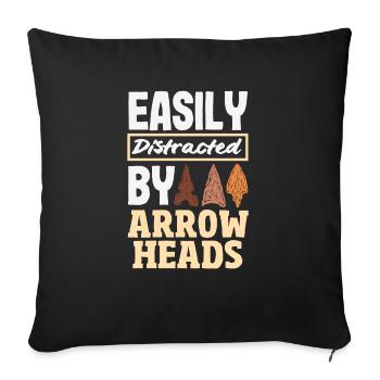 Arrowhead Hunter Bogenschießen Arrowhead - Sofakissenbezug 45 x 45 cm - Schwarz - Vorne