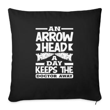 Arrowhead Hunter Bogenschießen Arrowhead - Sofakissenbezug 45 x 45 cm - Schwarz - Vorne