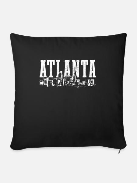 Atlanta Georgia - Sofakissenbezug 45 x 45 cm - Schwarz