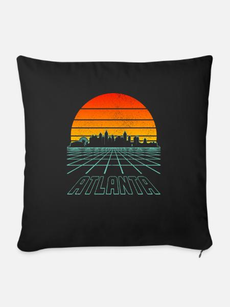 Atlanta Georgia - Sofakissenbezug 45 x 45 cm - Schwarz