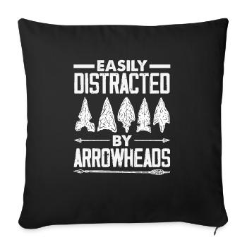 Arrowhead Hunter Bogenschießen Arrowhead - Sofakissenbezug 45 x 45 cm - Schwarz - Vorne