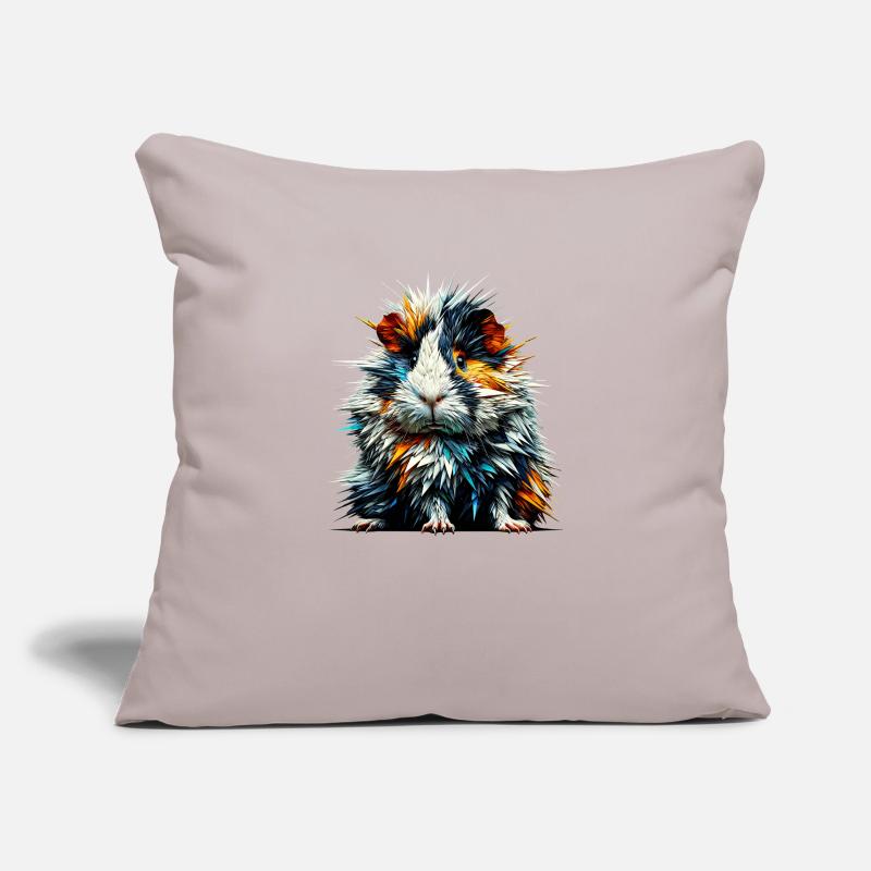 Polygone Art Cochon d’Inde amant Cochons d’Inde Housse de coussin décorative 45 x 45 cm