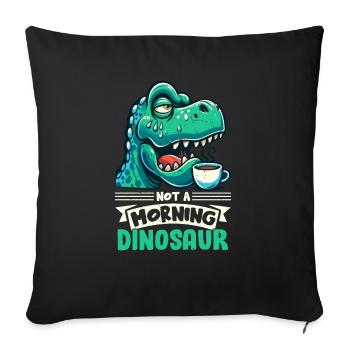 Mürrischer Trex-dinosaurier Mit - Sofakissenbezug 45 x 45 cm - Schwarz - Vorne