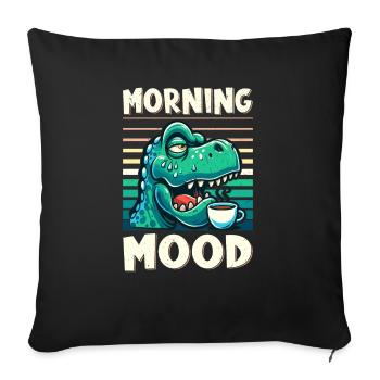 Mürrischer Trex-dinosaurier Mit - Sofakissenbezug 45 x 45 cm - Schwarz - Vorne