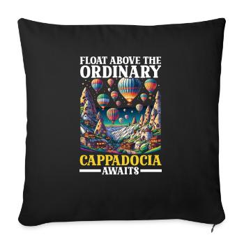 Cappadocia Turkey Travel Vacation I Love Istanbul - Sofa pillowcase 17,3'' x 17,3'' (45 x 45 cm) - black - Front