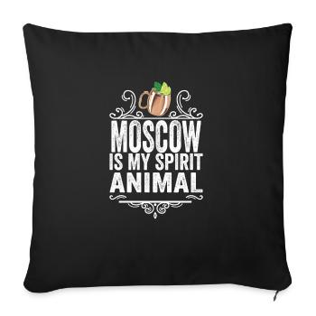 Moscow Mule Is My Spirit Animal T-Shirt - Lustig - Sofakissenbezug 45 x 45 cm - Schwarz - Vorne