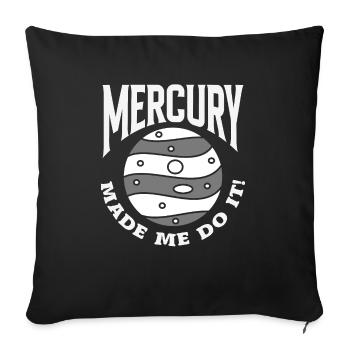 Retrograde planets Mercury retrograde - Sofa pillowcase 17,3'' x 17,3'' (45 x 45 cm) - black - Front