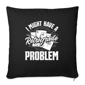 Retrograde planets Mercury retrograde - Sofa pillowcase 17,3'' x 17,3'' (45 x 45 cm) - black - Front