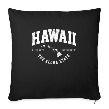 Hawaii Aloha Hawaiian Souvenir - Sofa pillowcase 17,3'' x 17,3'' (45 x 45 cm) - black - Front