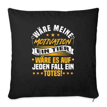 Motivational Saying, Sarcasm Lazy, Sarcastic - Sofa pillowcase 17,3'' x 17,3'' (45 x 45 cm) - black - Front