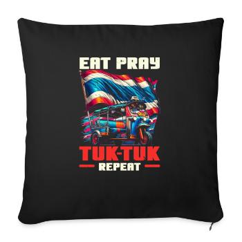 Bangkok Thailand Reisen Urlaub Thai Sprache - Sofakissenbezug 45 x 45 cm - Schwarz - Vorne