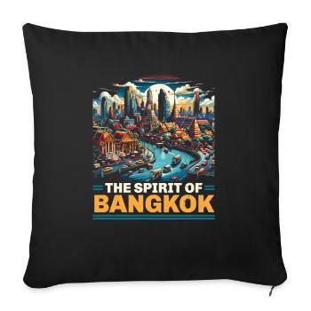 Bangkok Thailand Travel Vacation Thai Language - Sofa pillowcase 17,3'' x 17,3'' (45 x 45 cm) - black - Front