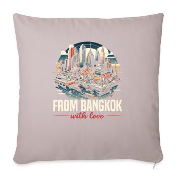 Bangkok Thailand Reisen Urlaub Thai Sprache - Sofakissenbezug 45 x 45 cm - helles Taupe - Vorne
