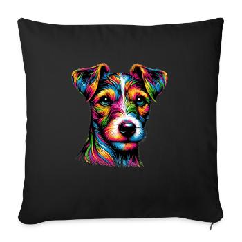 Jack Russell Terriers - Housse de coussin décorative 45 x 45 cm - noir - Devant