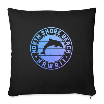 Hawaï Aloha Souvenir hawaïen - Housse de coussin décorative 45 x 45 cm - noir - Devant