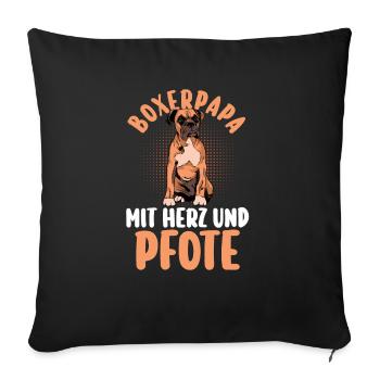 Dog Dog Dad German Boxer Dad German Boxer - Sofa pillowcase 17,3'' x 17,3'' (45 x 45 cm) - black - Front