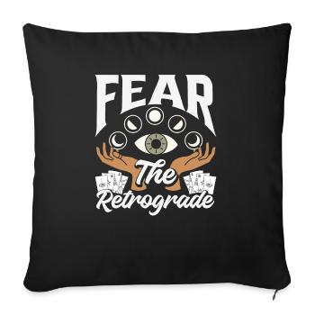 Retrograde planets Mercury Retrograde - Sofa pillowcase 17,3'' x 17,3'' (45 x 45 cm) - black - Front