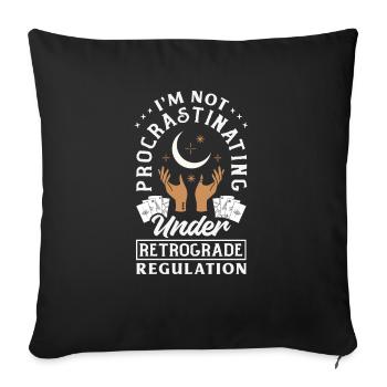 Retrograde planets Mercury Retrograde - Sofa pillowcase 17,3'' x 17,3'' (45 x 45 cm) - black - Front