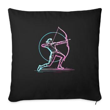 Archer Archer Archer Arc Et Flèche Archers - Housse de coussin décorative 45 x 45 cm - noir - Devant