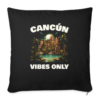 Cancun Mexico Pride Vacation Mexico Travel Mexican - Sofa pillowcase 17,3'' x 17,3'' (45 x 45 cm) - black - Front