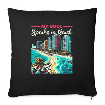 Cancún Mexique Pride Vacances Mexique Voyage Mexicain - Housse de coussin décorative 45 x 45 cm - noir - Devant