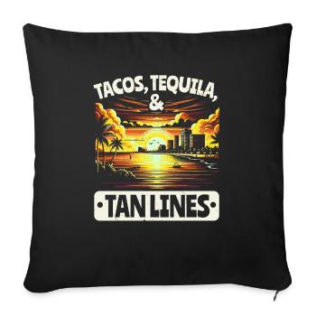 Cancún Mexique Pride Vacances Mexique Voyage Mexicain - Housse de coussin décorative 45 x 45 cm - noir - Devant