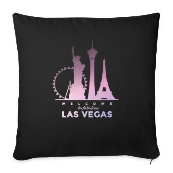Las Vegas Nevada Souvenir Geschenk - Sofakissenbezug 45 x 45 cm - Schwarz - Vorne