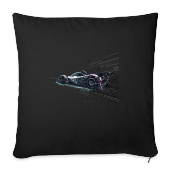 „zeit Für Sim Racing“ Sim Racer - Sofakissenbezug 45 x 45 cm - Schwarz - Vorne
