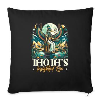 Mythologie égyptienne Diety Ibis Égypte ancienne - Housse de coussin décorative 45 x 45 cm - noir - Devant