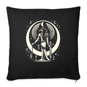 Mythologie égyptienne Diety Ibis Égypte ancienne - Housse de coussin décorative 45 x 45 cm - noir - Devant