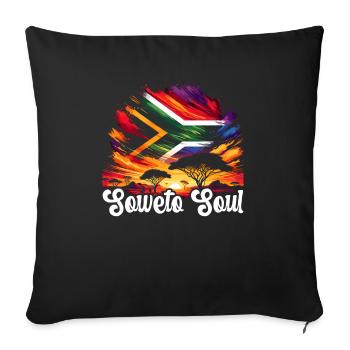 South Africa Pride Johannesburg South African Flag - Sofa pillowcase 17,3'' x 17,3'' (45 x 45 cm) - black - Front