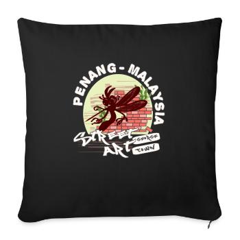 Mosquito Graffiti - Sofa pillowcase 17,3'' x 17,3'' (45 x 45 cm) - black - Front