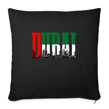 Dubai Skyline UAE Souvenir - Sofa pillowcase 17,3'' x 17,3'' (45 x 45 cm) - black - Front