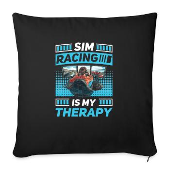 Simulator Cockpit Esports Sim Racing - Sofa pillowcase 17,3'' x 17,3'' (45 x 45 cm) - black - Front