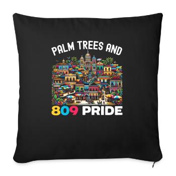 Santo Domingo Domincan Republic Reiseurlaub - Sofakissenbezug 45 x 45 cm - Schwarz - Vorne