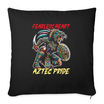 Aztec Jaguar Warrior Aztec Culture Indigenous - Sofa pillowcase 17,3'' x 17,3'' (45 x 45 cm) - black - Front